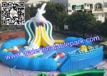 Funny Kids Inflatable Water Park , Inflatable Water Games With Repair Kits