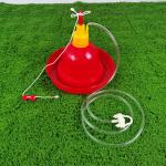 37.5cm X 36.5cm Cylindrical Bird Watering Dispensers Cone Shape Plastic Anti