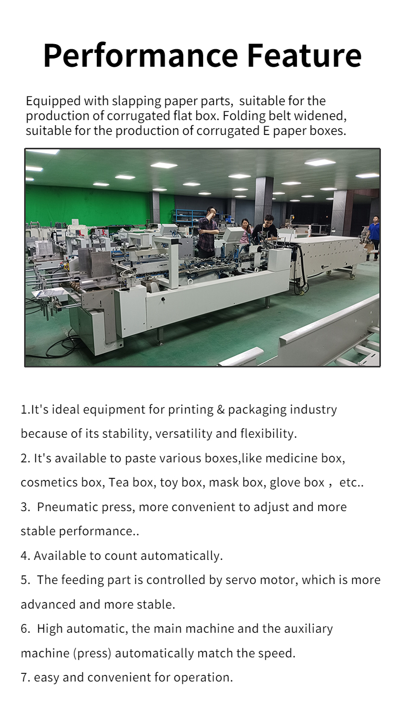CQT-1300WK-2 Corrugated Paper Box Folder Gluer Machine Cardboard Box Gluing Machine