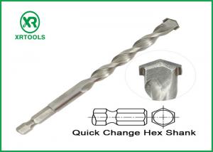 China Hex Shank Long Masonry Drill Bit Sand Blasted Durable Carbon Steel Material wholesale