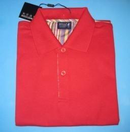 China CVC Material Polo Shirt, Short Sleeves in Red Color as YT-2802 on sale