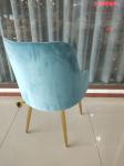 Tripod 85cm 47cm Wrought Iron Dining Room Chairs