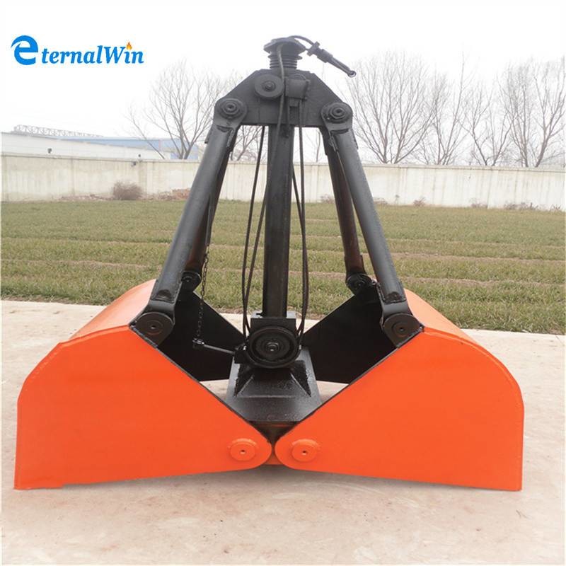 Electric Hydraulic Crane Grab Ports Handle Heavy Cargo Clamshell Grabber