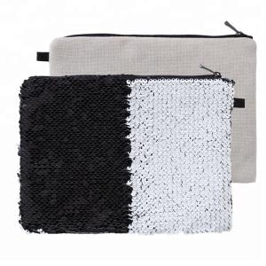 China DIY Shiny personalised Sublimation Sequin Makeup Bag For Sublimation Photos Printing wholesale