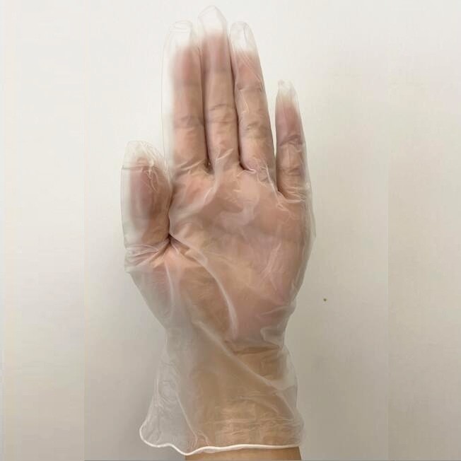 Anti Oil Disposable Vinyl Gloves For Foodservice Customized Color Blue / Black