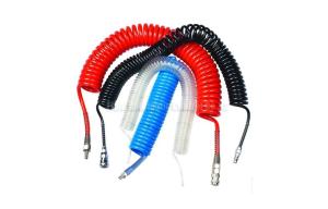 China Thermoplastic Polyurethane Coil Pneumatic Air Tube 8mm With Fitting Both Ends,Sprial Air Hose wholesale