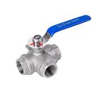 1 Inch Stainless Steel 304 Female Thread Three Way Ball Valve for Customized