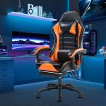 ALINUNU Ergonomic Gaming Chair for Adults Footrest Swivel Chair in Synthetic