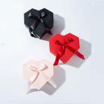 Flower Gift Paper Box Custom Logo Colorful Magnetic Double Open Heart-shaped