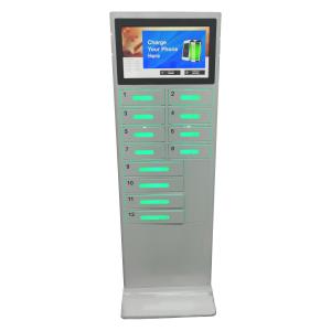 China Android Based System Cell Phone Battery Charging Station Touch Screen With 12 Doors and Remote Control Platform wholesale