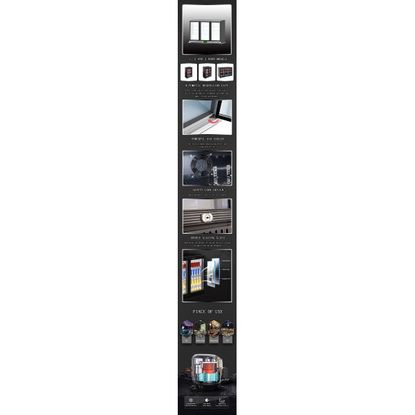 Energy Efficient Under Bar Cooler , Safety Lock Drink Cooler Refrigerator