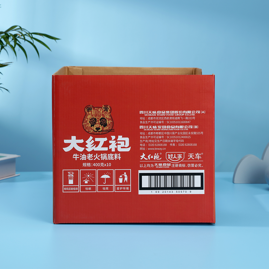 Irregular Corrugated Tuck End Box For Tea Accessories Custom Single Side Printing