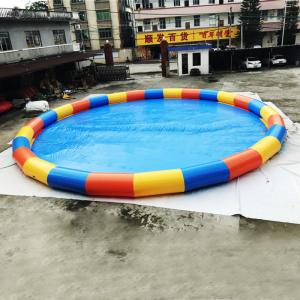 China Round 10m Diameter Plato Portable Water Pool Logo Printing wholesale