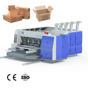 China corrugated printing machine , corrugated cardboard 4 colors printer&amp;slotter&amp;rotary die cutter wholesale