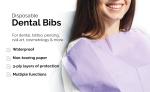 Colorful Quality Dental Bibs 3ply Waterproof Absorbent Patient Medical