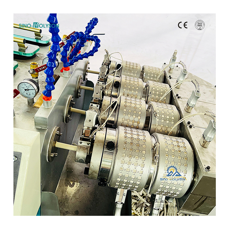 Counter Rotating Conical Twin Screw Plastic PVC Pipe Extruder 380V 50HZ 3Ph