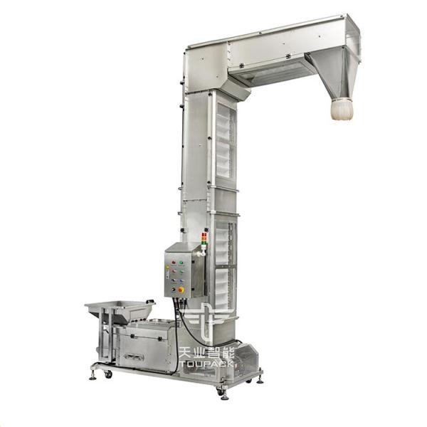 Super Speed Z Type Bucket Chain Elevator SUS304 Food Lifting Conveyor Customizab