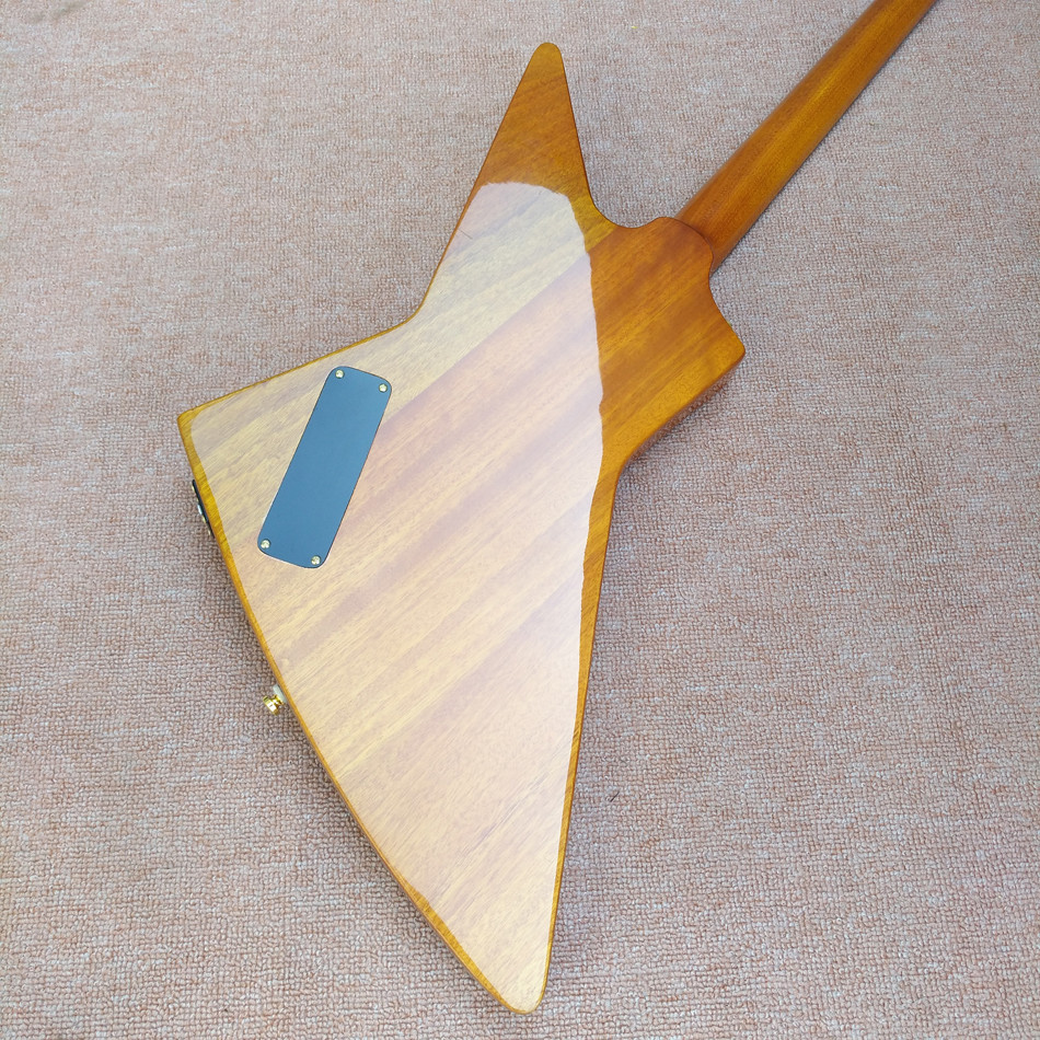 RD type Electric Guitar in Natural wood color, Custom Shop RD guitar with Chrome hardware, Dots inlays, Free shipping