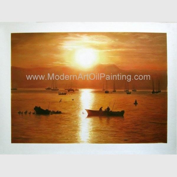 Linen Realistic Oil Portrait From Photograph , Sunrise Landscape Canvas Art