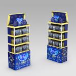 4 Layer Wine Display Stand Beer Store Display Standing Wooden Floorstanding