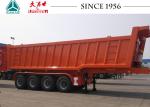 Square Shape 4 Axle Heavy Duty Tipper Trailer For Transport Mine / Sand / Gravel