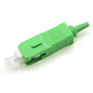 China Green Optic Fiber Fast Connector 0.9mm SC APC Quick Connector wholesale