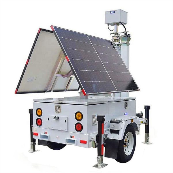 Multifunction Solar Light Tower CCTV Camera Tower Surveillance Live Footage Mobile Solar Light Tower