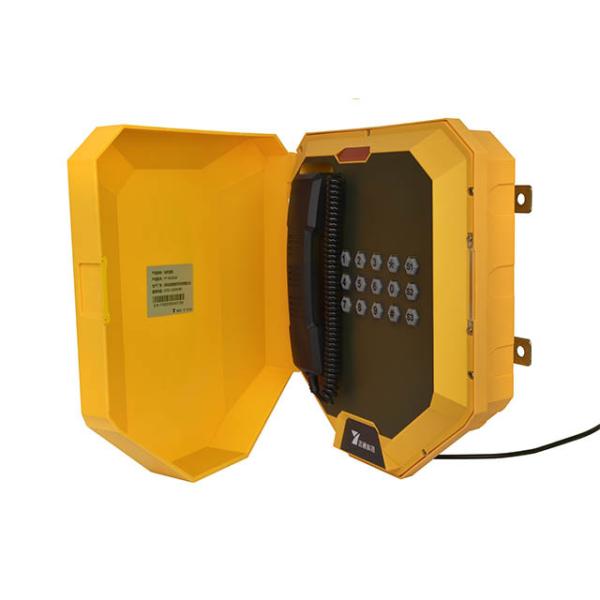 IP68 Dustproof Industrial Weatherproof Telephone with 12V Voltage and Optional
