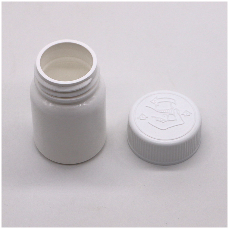 Small Capacity 40ml HDPE Plastic Bottle with Screw Cap and Custom Label Printing