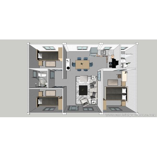 Fireproof Pre Manufactured Container Homes Steel Structure Modular Design