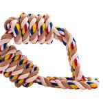 Dog Toy Pet Cotton Rope Toy Tough Rope Mixed Color Fun and Durable for Active