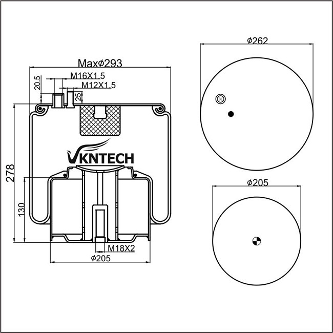 Goodyear 1R11-861 Air Suspension Springs Contitech 4884N1P06 Gas Filled Air Bag 81.43601.6035 Rubber VKNTECH 1K6035