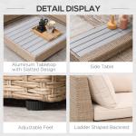 Leisure Outdoor Patio Furniture Modern Design Wicker Rattan Corner Sofa Set for
