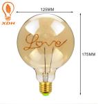 G125 E27 E26 Flexible LED Bulb Dimmable Filament 4W 220V 110V