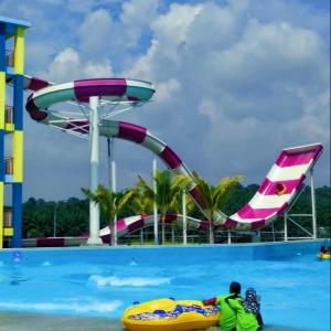 China OEM Outdoor Commercial Swimming Pool Kids Fiberglass Water Slide wholesale