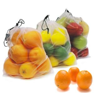 China Reusable Mesh Sleeve Plastic Polyester Mesh Kitchen Fruit / Vegetable Storage Bags wholesale