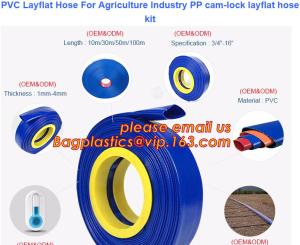China PVC Layflat Hose For Agriculture Industry PP cam-lock layflat hose kit wholesale