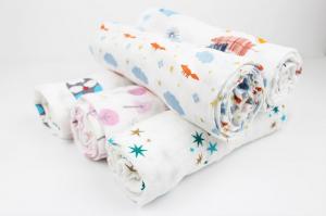 China 100% cotton Baby Muslin Swaddle Blankets Bath Towels,colorful, warm and soft,suitable for bath and travel wholesale