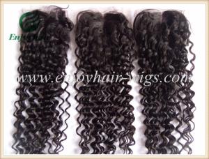 China Lace top closure 4''x4'' ,malaysian virgin hair natural color deep wave 10''-24''length wholesale