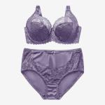 BEIZHI Fashion Lace Thin Bra & Brief Set Lingerie Women Underwire Plus Size Bra
