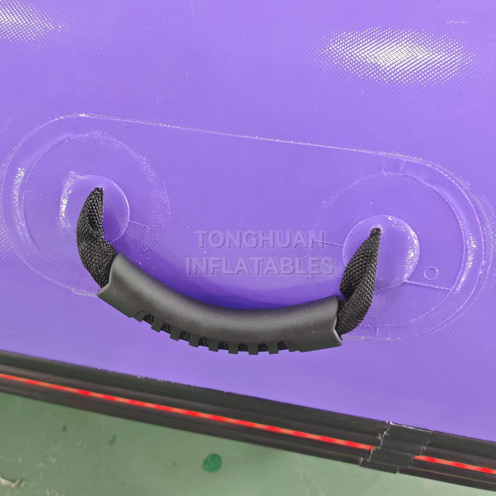 Custom 2.5x2.5m Purple Inflatable Floating Boat with Reinforced Handles D-Rings and Oar Locks for Lake Fishing Water Recreation