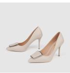 ZM008 929-40 Square Buckle Single Shoes Women 2020 Spring New Women'S Shoes