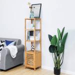CLASSIC Design Style Multifunctional Bamboo Cabinet 4 Tiers Floor Bathroom