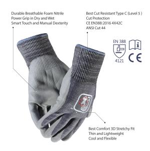 China FL-L4001 Non Slip Safety Working Gloves 10 Inch Latex Coated Work Gloves wholesale
