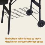 Chrome Plated Customizable Trolley Double Oven Drawer Charcoal Pellet Rotisserie
