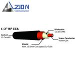 1/2" RF Coaxial Cable with CCA Conductor Corrugated Copper Tube and PE Jacket