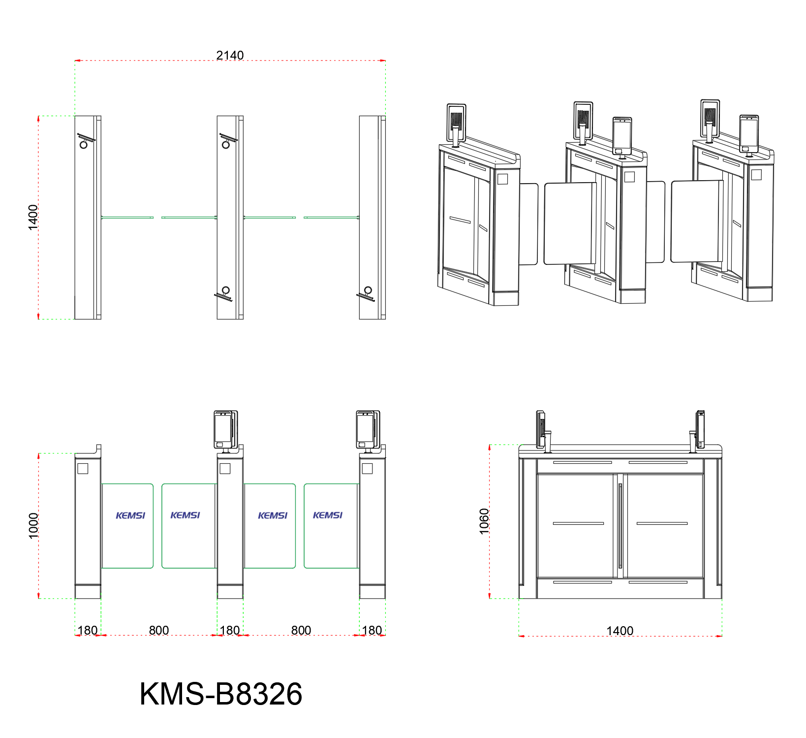 Intelligent Face Recognition Swing Gate For Office Buildings