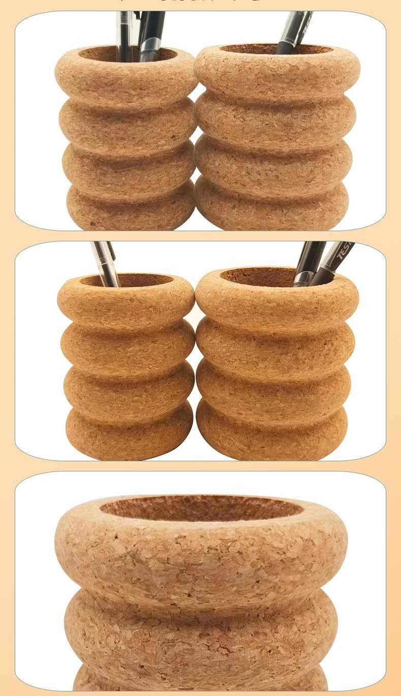 Creative Cork Desk Holder Pot Stand Tidy Organizer Office Stationery