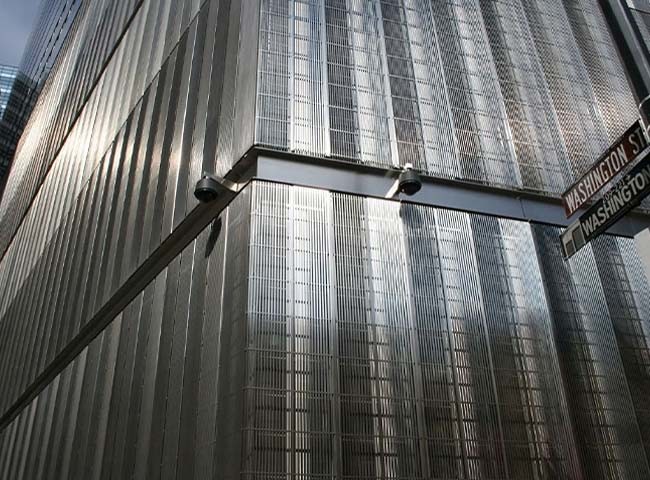 Architectural Decorative Wedge Wire Panels and Cylinders for Various Building Decoration Projects