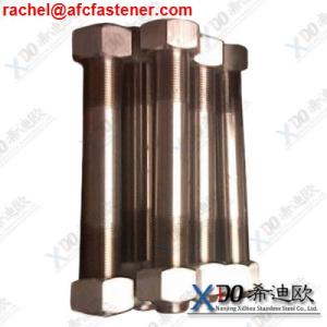 China Monel400 double stud bolts and hexagonal nuts wholesale